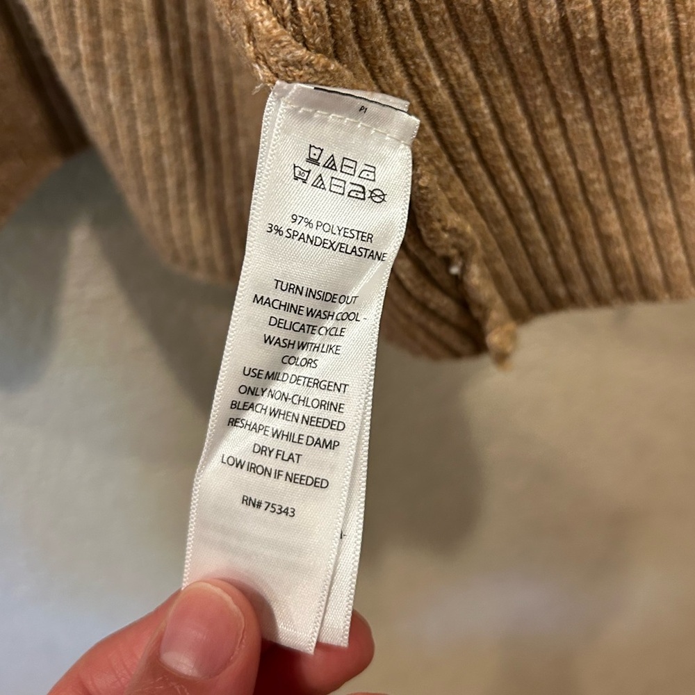 Happily Grey Tan Ribbed Women's Cardigan Sweater - Picture 12 of 12